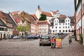 Colditz Sqaure With Castle, Saxony, Germany