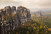 Thumbnail image of view of the Schrammstein rocks in the Elbe Sandstone mountains, Sachsische Schweiz, Saxony, Germany