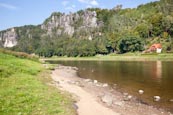 View Of The Bastei From Kurort Rathen, Saxony, Germany